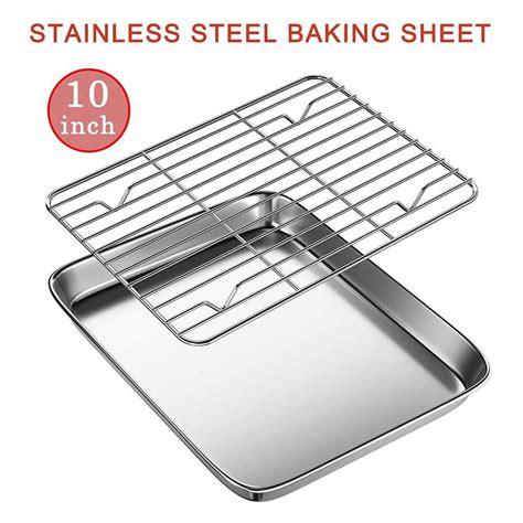 10 Inch Toaster Oven Tray And Rack Set With Cooling Rack Dishwasher