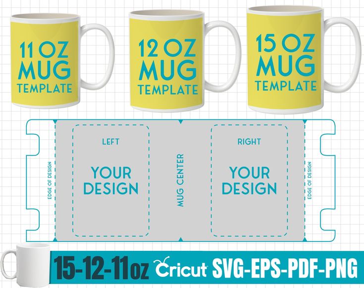 11 12 15 Oz Mug Template Bundle Sublimation Mug Template Full Wrap Mug Template Cricut Mug