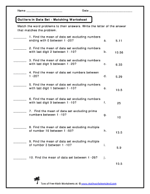 2 5 Worksheet Iqr Outliers Answers Key