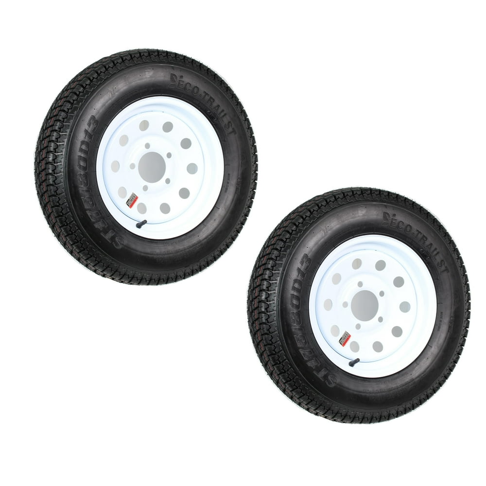 2 Pack Trailer Tire Rim St175 80D13 175 80 B78 13 Lrc 5 Lug White