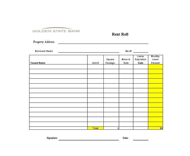 29 Free Rent Roll Templates Forms Excel Word Best Collections