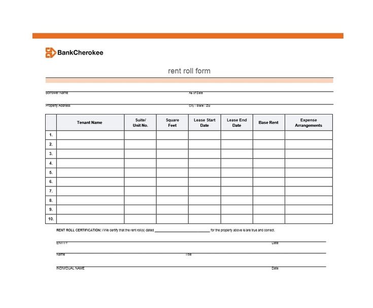 47 Rent Roll Templates Amp Forms Templatearchive