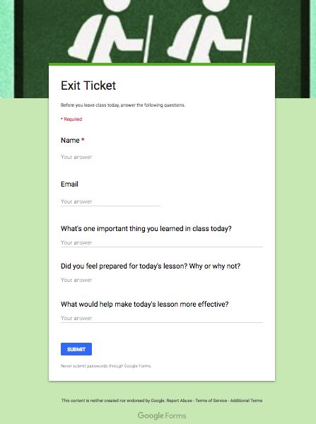 5 Excellent Google Forms Templates For Teachers Educational