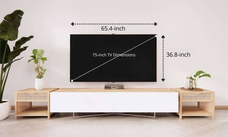 65 Inch Tv Dimensions Guide For All Brands Mm Cm Inches Amp Feet