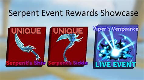 All Serpent Event Live Event Rewards Showcase Roblox Blade Ball