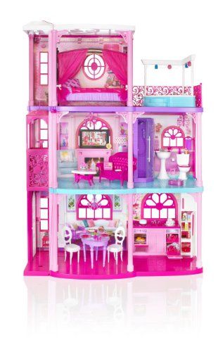 Amazon Com Barbie 3 Story Dream Townhouse Toys Games