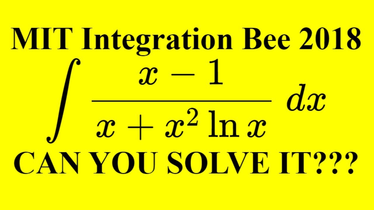 An Integral From The Mit Integration Bee Youtube