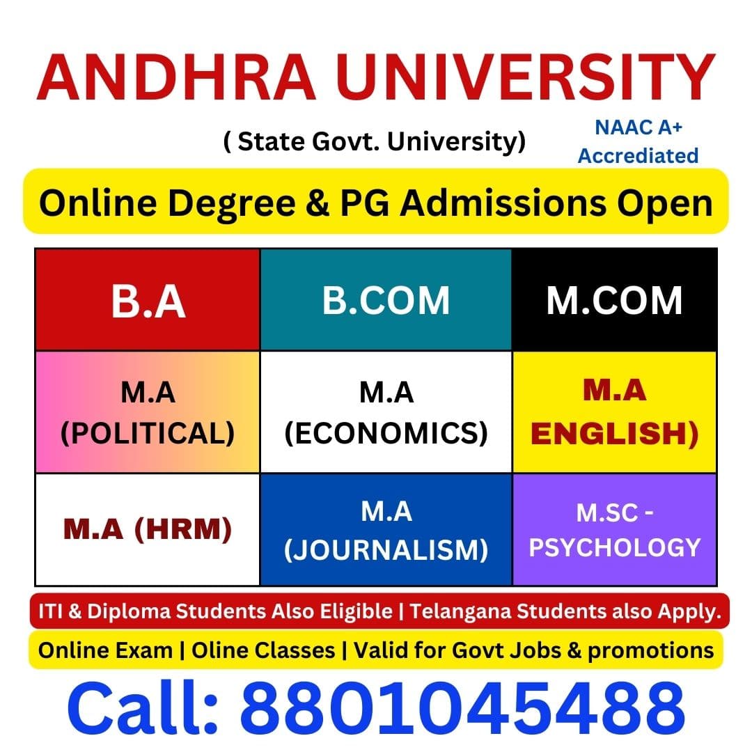 Andhra University Online Courses 2024 Complete Information