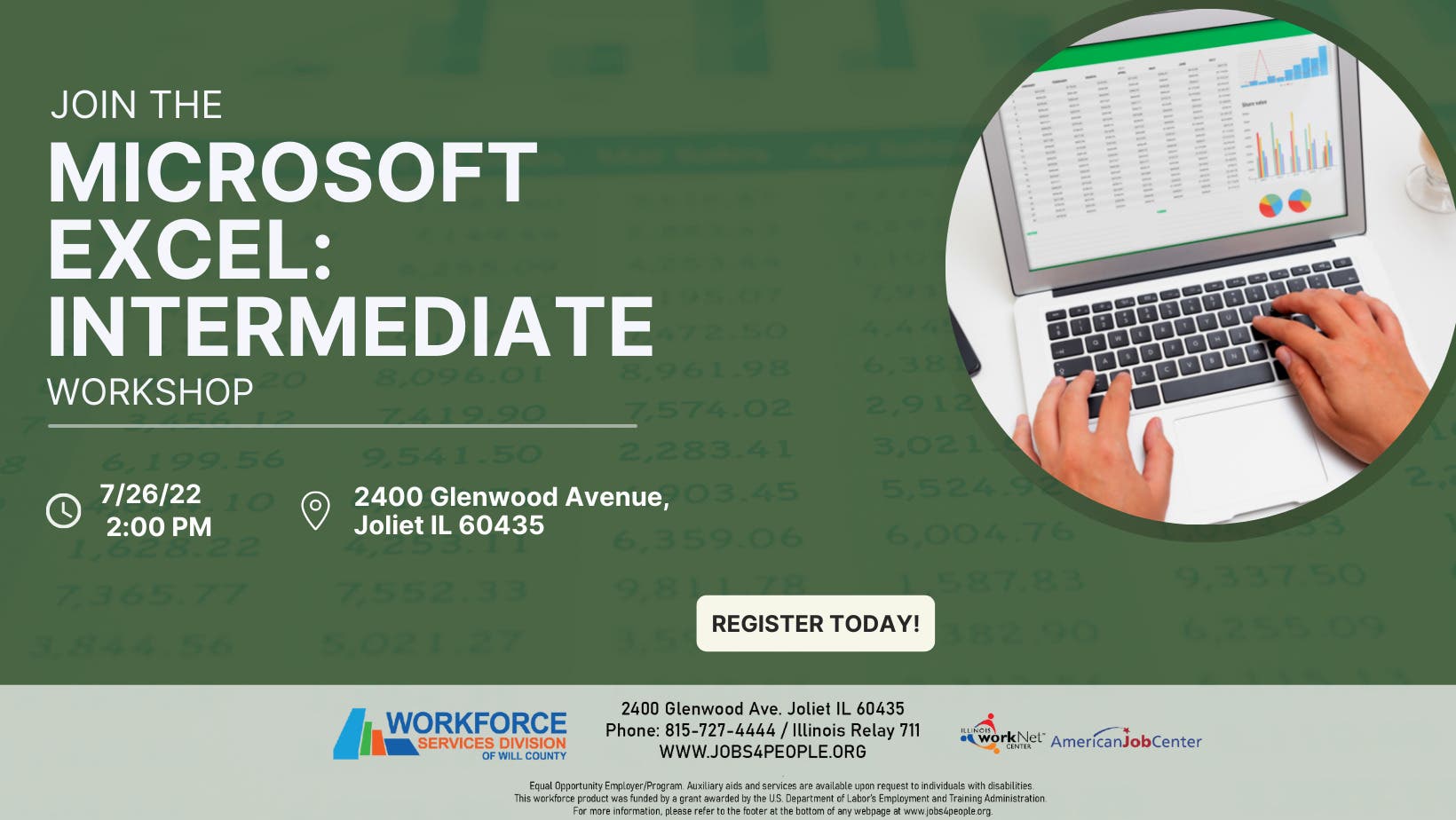 Apr 11 Microsoft Excel Basics Joliet Il Patch