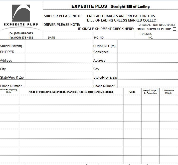 Bill Of Lading Templates 24 Free Xlsx Pdf Docs Formats Samples