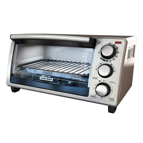 Black Decker 4 Slice Stainless Steel Toaster Oven Walmart Com