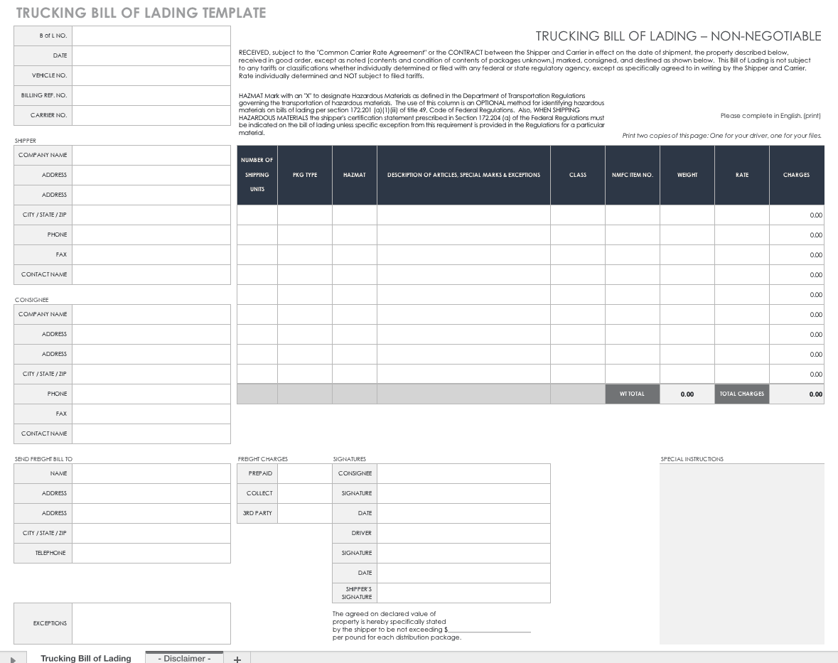 Bol Template Excel Excel Templates