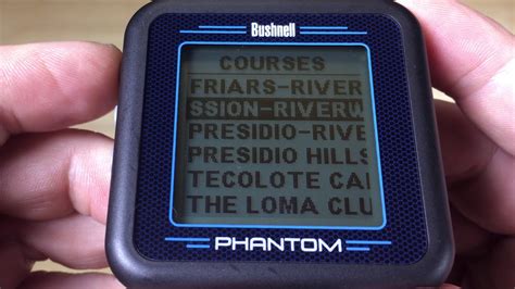 Bushnell Phantom How To Select Your Course Youtube