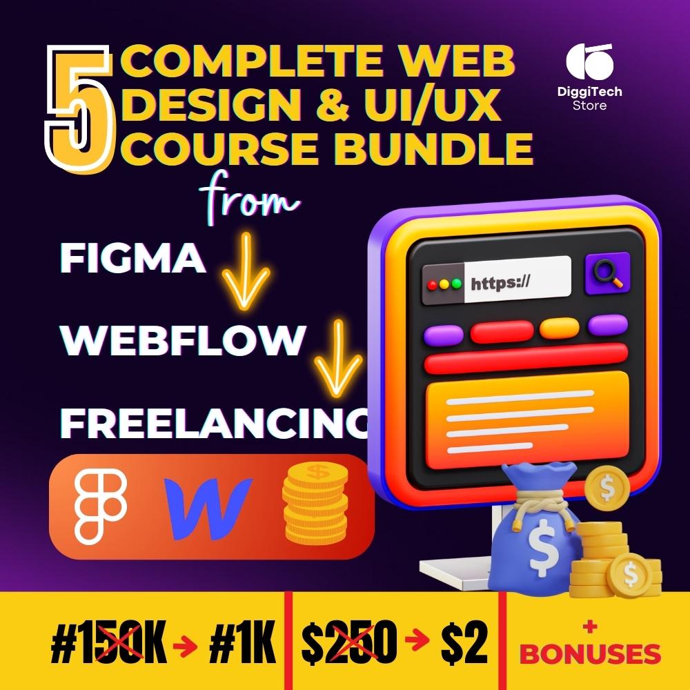 Buy 5 Bundle Of Complete Web Design Ui Ux Courses From Figma To