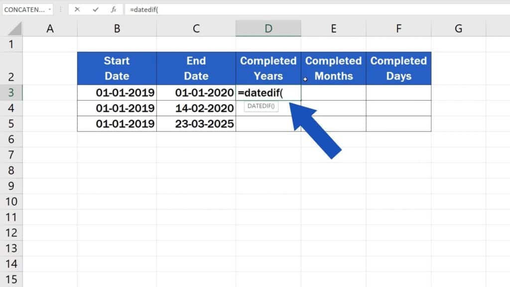 Calculate Months Between Two Dates Excel No Vba Youtube