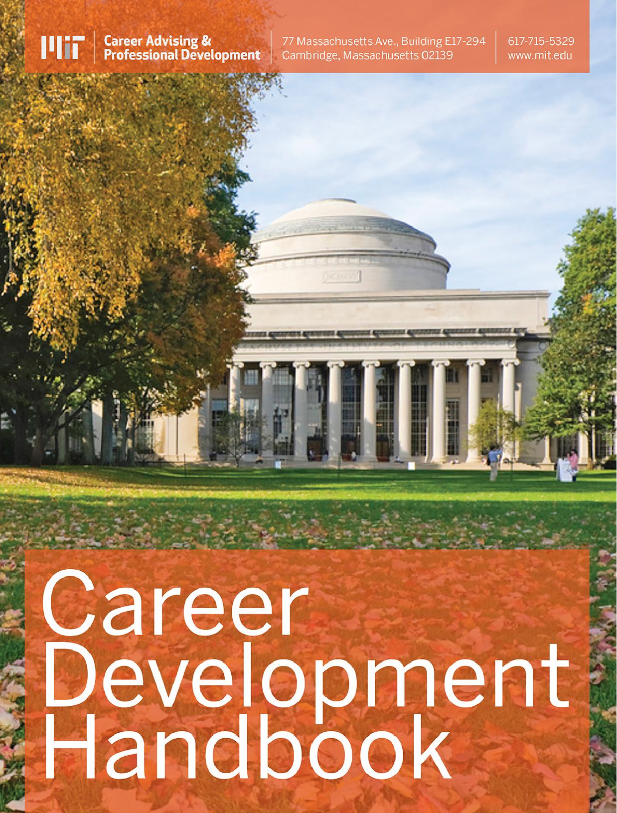 Career Handbook Career Advising Professional Development Mit