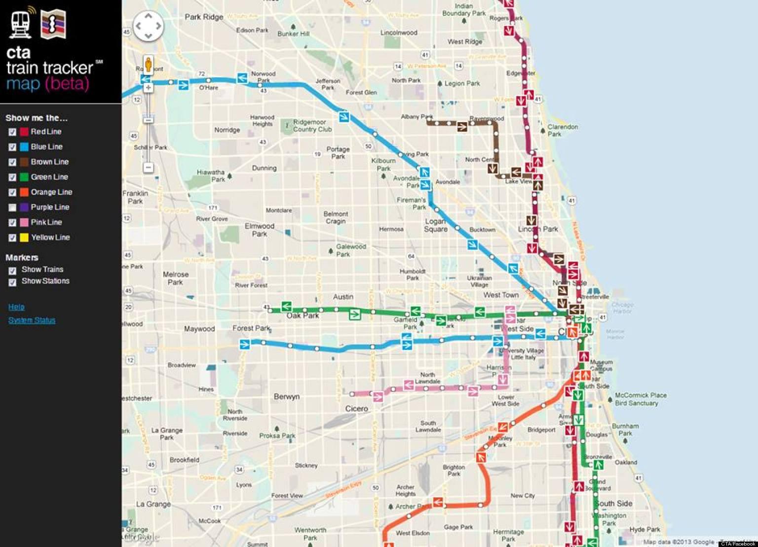 Chicago Transit Authority Map Chicago Pinterest