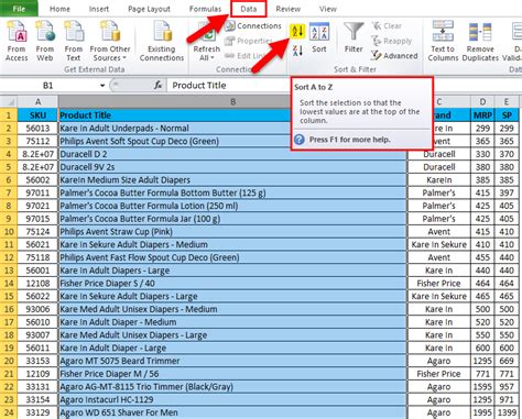 Column Sort In Excel Examples How To Sort