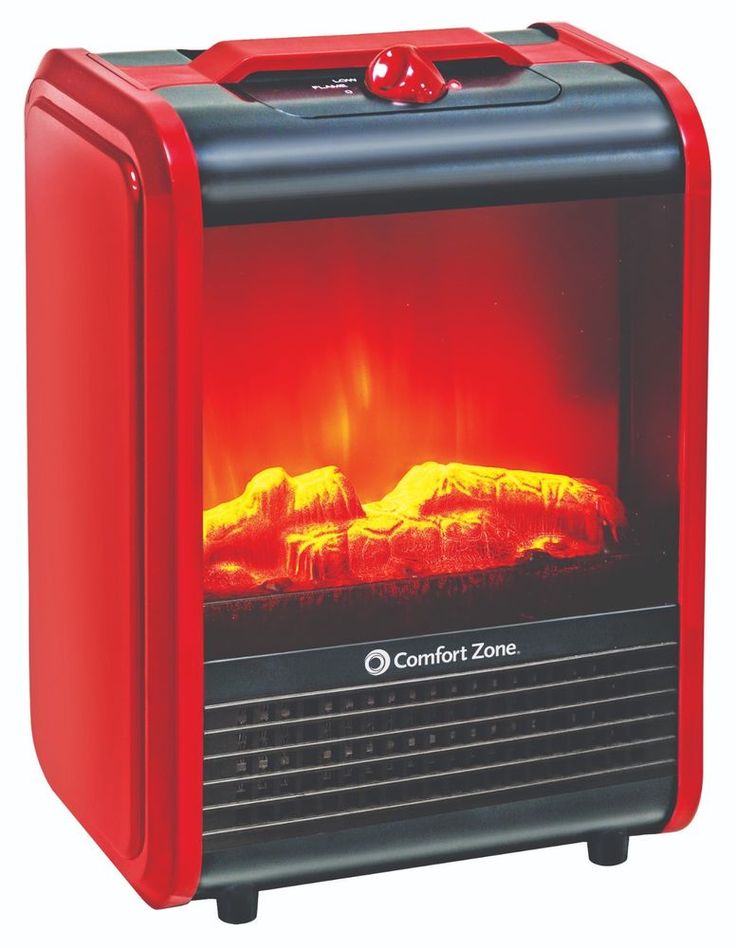 Comfort Zone Mini Electric Fireplace Space Heater Red Walmart Com