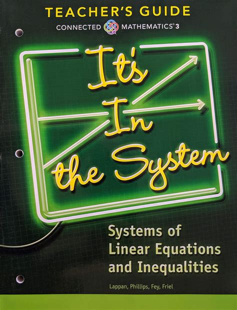 Connected Mathematics 3 It S In The System Systems Of Linear