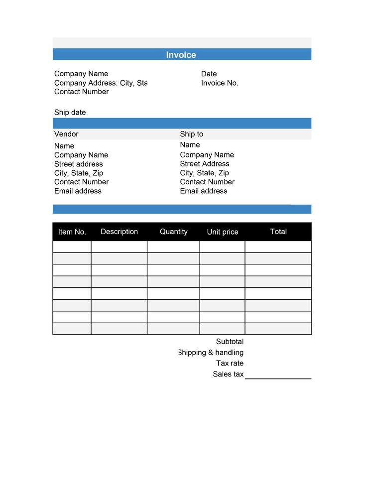 Creating Invoices In Excel Invoice Template Ideas