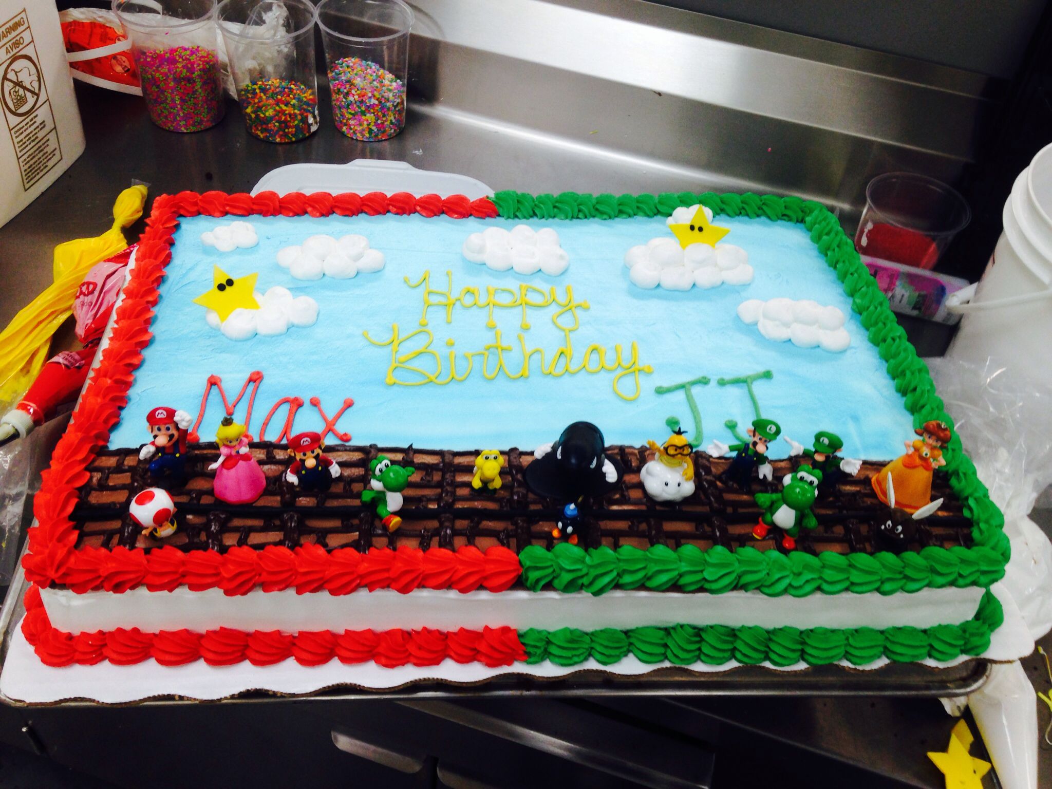 Custom Order Mario Bros Cake Mario Cake Luigi Cake Supermariobros Cake Walmart Cakes