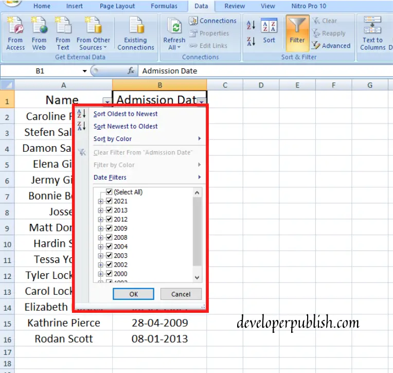 Date Filters In Excel Step By Step Tutorial