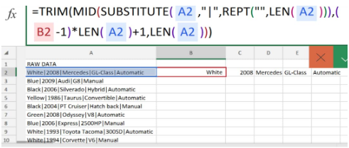 Delimiting Data In Excel