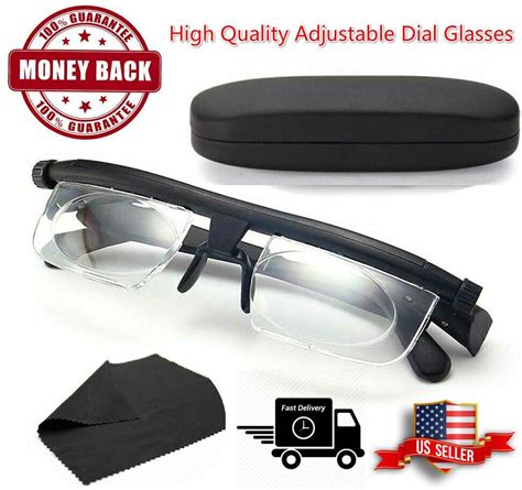 Dial Adjustable Glasses Variable Focus For Reading Distance Vision Eyeglasses Walmart Com