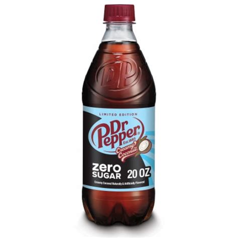 Dr Pepper Creamy Coconut Zero Sugar Soda Bottle 20 Fl Oz Fry S Food