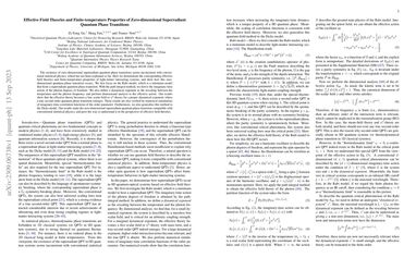 Effective Field Theories And Finite Temperature Properties Of Zero