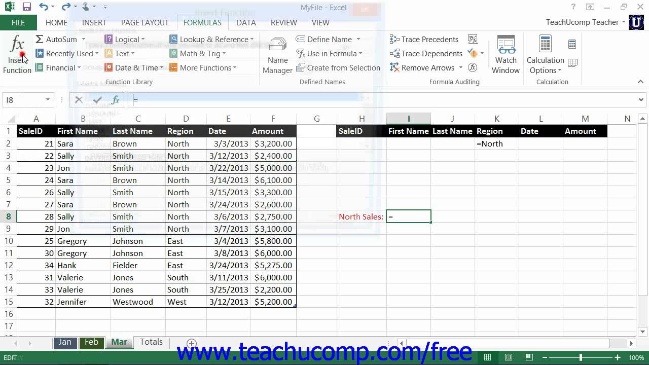 Excel 2013 Tutorial Using Database Functions Microsoft Training Lesson