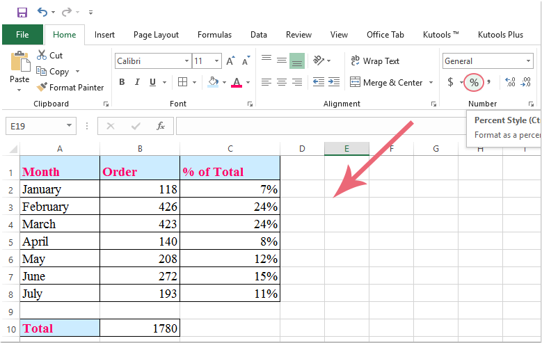 Excel Find Percentage Get Percentage Of Total Excel For Microsoft