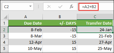 Excel Formulas Subtracting Days Date