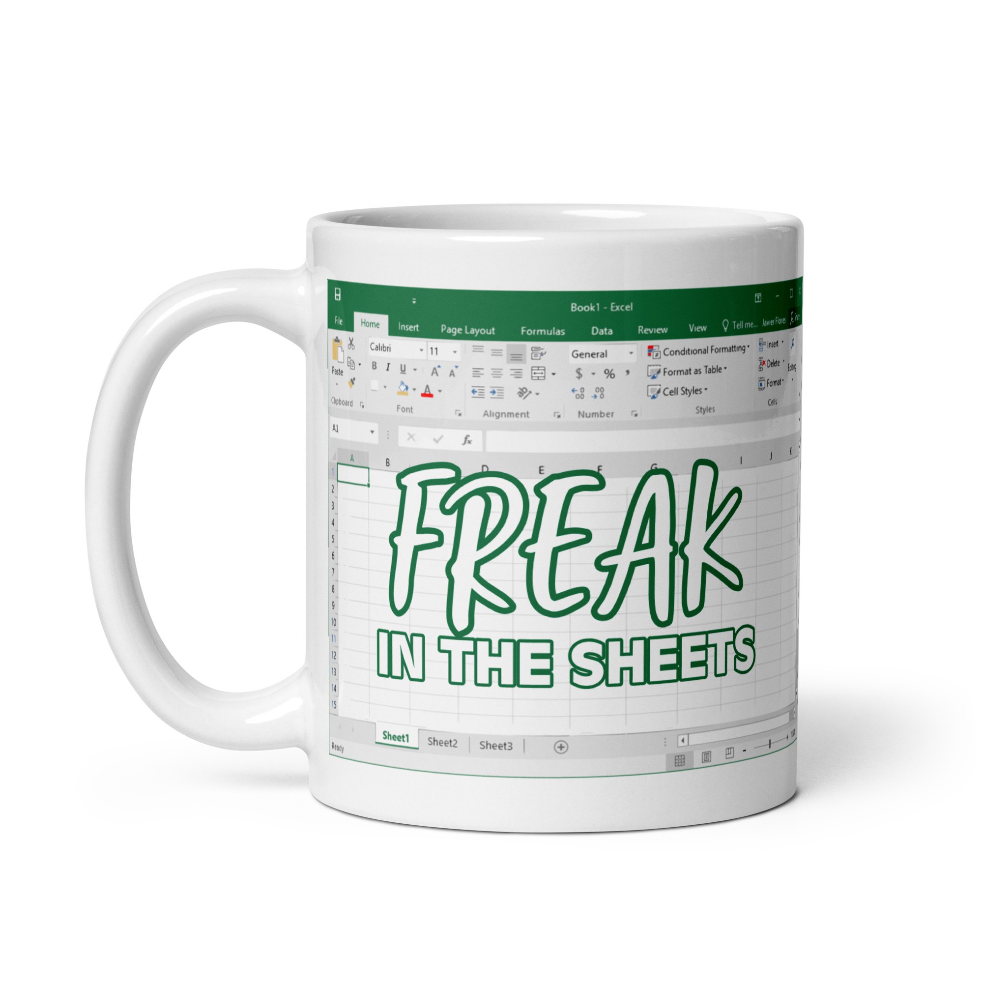 Excel Freak In The Sheets Mug Fun Work Office Gift Mug