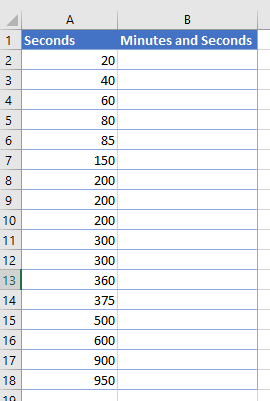 Excel How To Convert Seconds To Minutes And Seconds