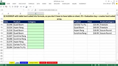 Excel Magic Trick 1134 If Or Vlookup Function For Assigning Categories