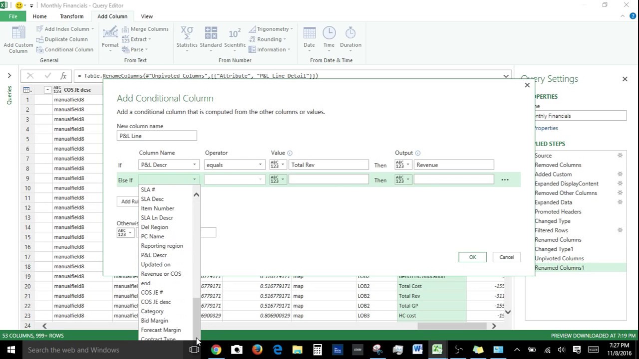 Excel Power Query 4 Multiple If Then Statements Youtube