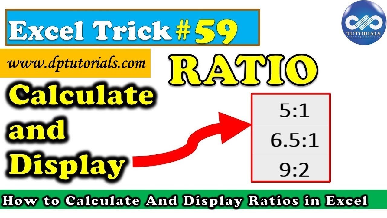 Excel Tricks How To Calculate And Display Ratios In Excel