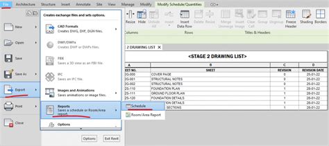 Export Revit Schedules To Excel Revitiq