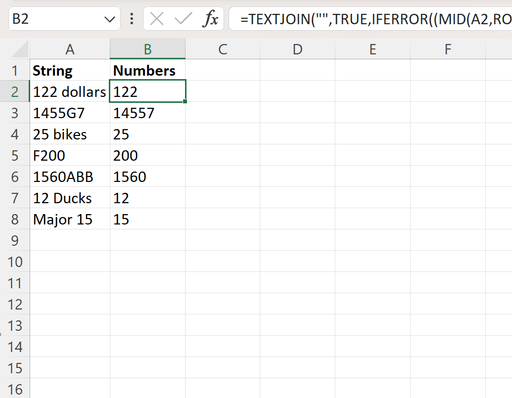 Extract Number From String Excel Top 3 Easy Methods