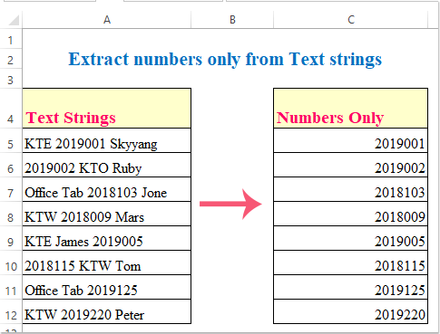 Extract Number From Text In Excel Cell Printable Templates Free