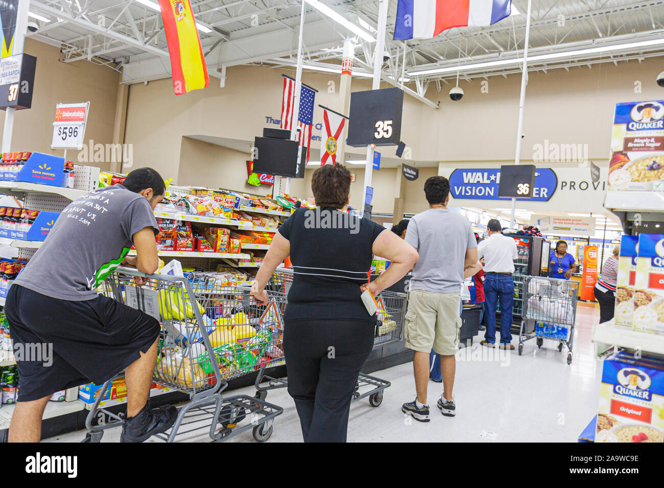 Florida Fl South Miami Hialeah Wal Mart Walmart Shopping Shopper