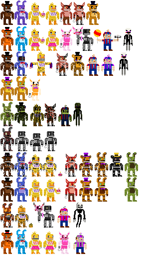 Fnaf 1 Sprites By 0Rcv0 On Deviantart