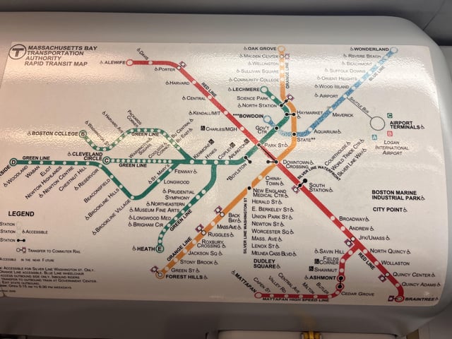 Found An Old Mbta Map On A Gl Train Today R Mbta