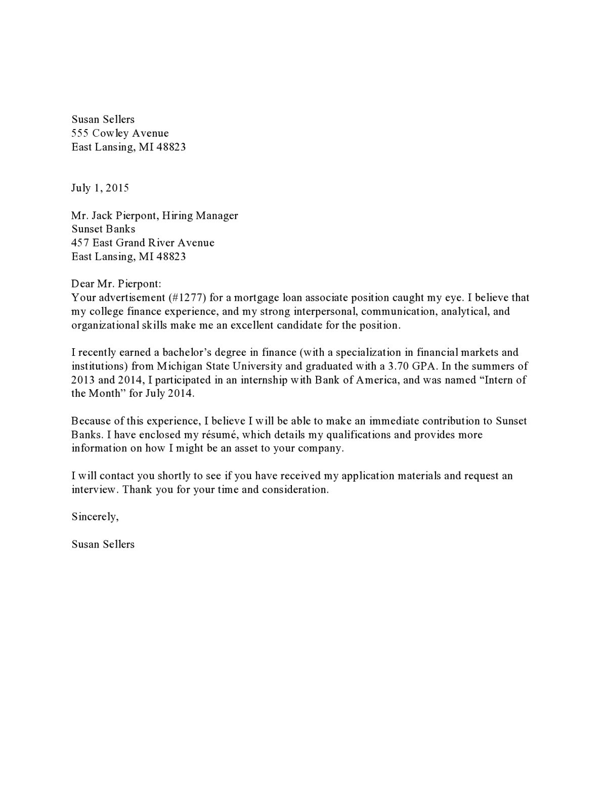 Free Cover Letter 41 Examples Format Sample Examples