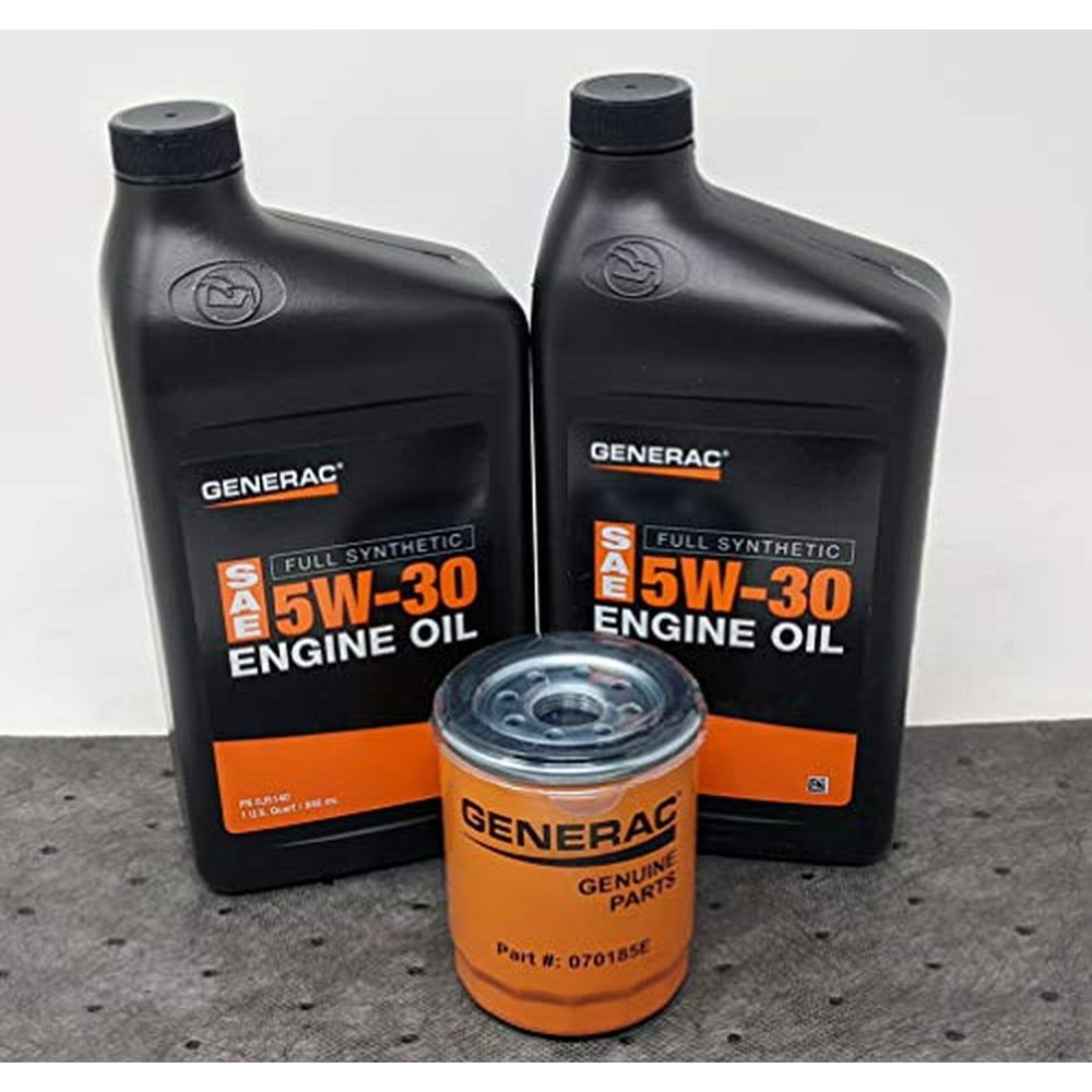 Generac 5W 30 Full Synthetic Oil Change Kit 2 Quarts Oil And Filter Walmart Com Walmart Com