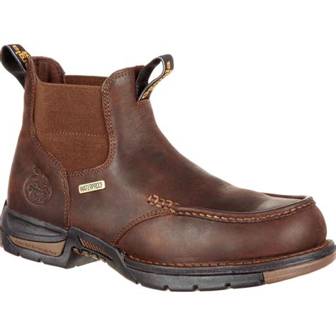 Georgia Boot Athens Chelsea Waterproof Work Boot Walmart Com