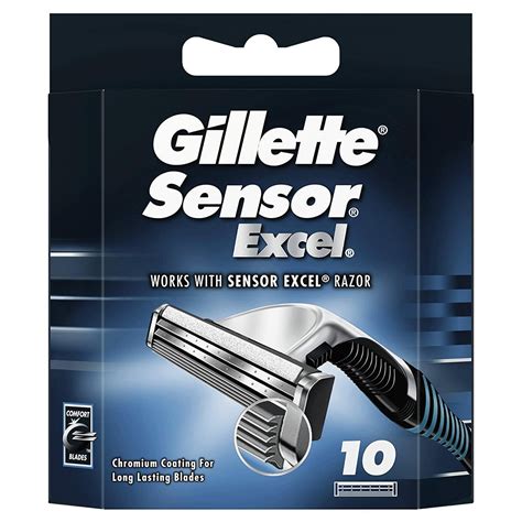 Gillette Sensor Excel Refill Blades 20 Count Soft Microfins Pivoting