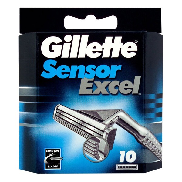 Gillette Sensor Excel Shaving Blades 10 Pieces 10